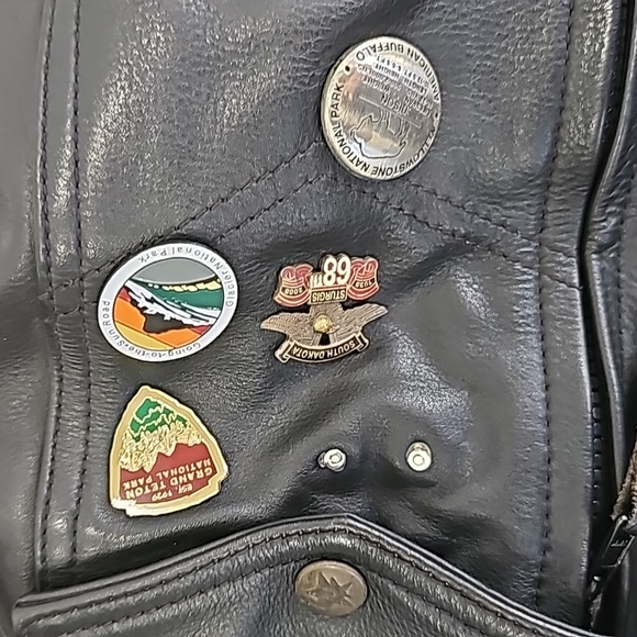 First Classics Black Leather Gear Men's Motorcycle Biker Jacket Size XL - Picture 5 of 16